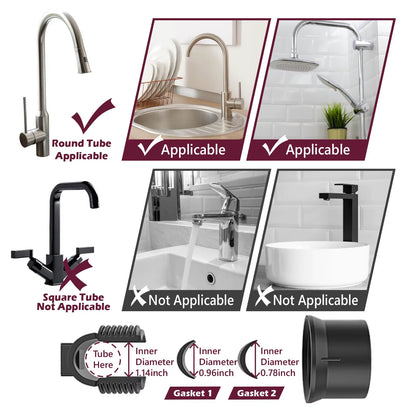 Kitchen Sink Faucet Organizer Dish Drain Rack, Rustproof Sponge Stand Adjustable Holder Sink Caddy Gadgets Storage Accessories